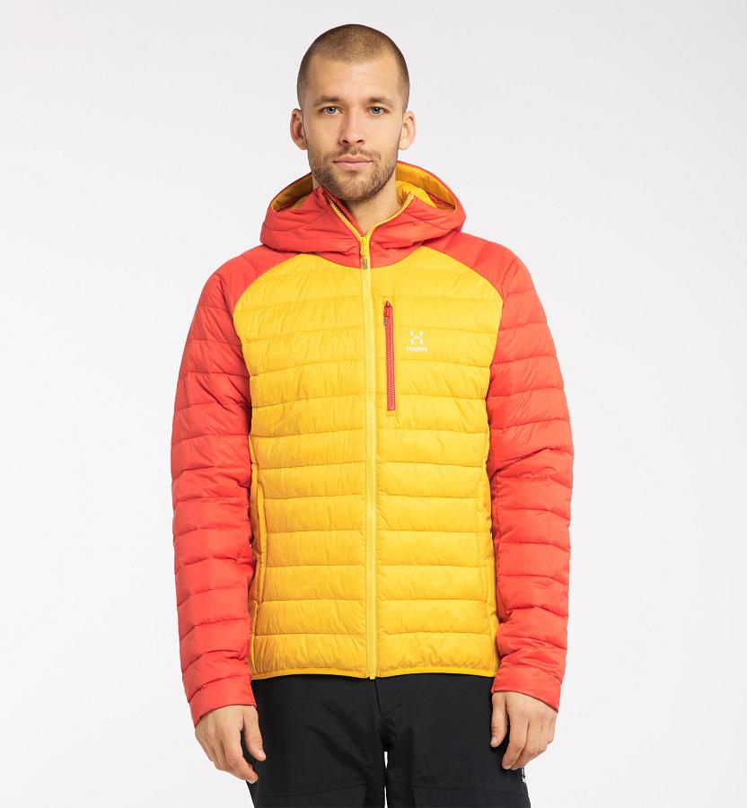 Haglöfs Mens Spire Mimic Down Jacket Yellow/Red New Zealand 42790JXRO